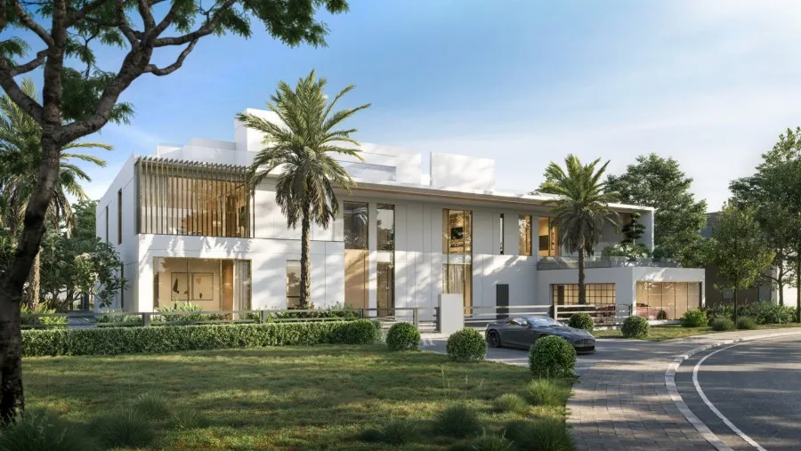 Modern villa exterior design in Dubai